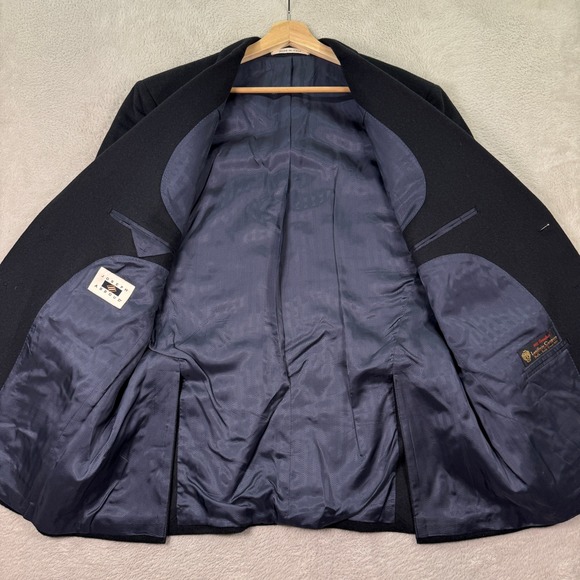 Joseph Abboud Camel Hair Blazer Made in Italy Wool Coat Jacket Mens 44R‎ Preppy - Picture 4 of 12